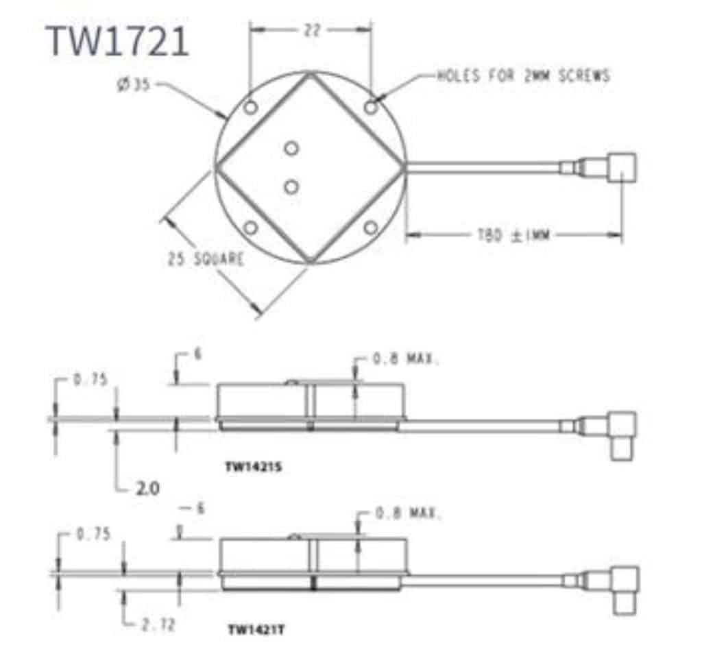 Tallysman TW1721/TW1722 Antenna