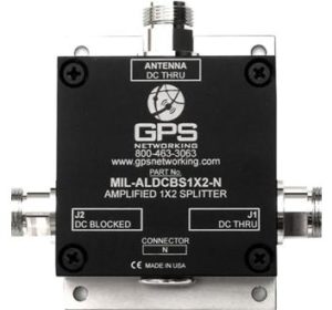 GPS Networking MIL-ALDCBS1X2 Ruggedized Amplified Splitter